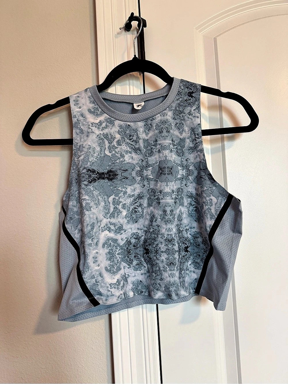FILA Uplift Performance High Neck Athletic Crop Tank Top - Size S
